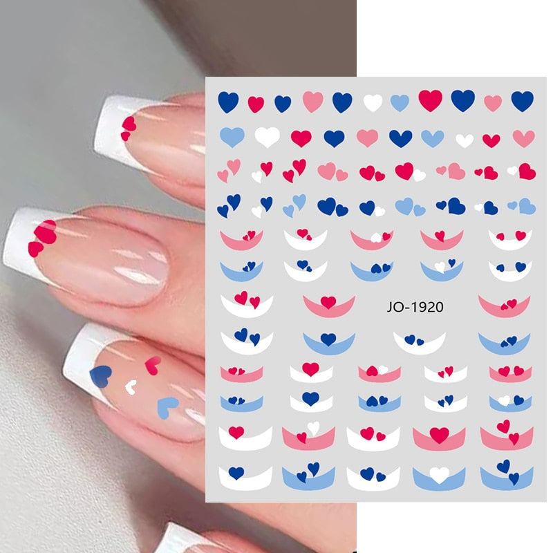 Heart Letter Nail Sticker Nail Art Decoration