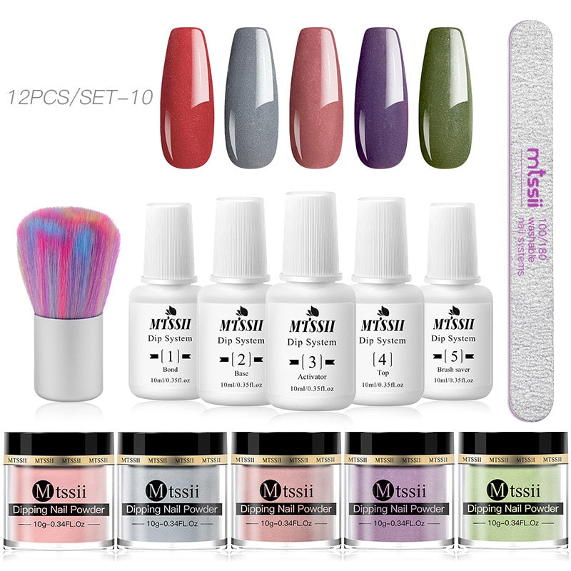 Dipping Nail Powder Set Matte Nail Glitter