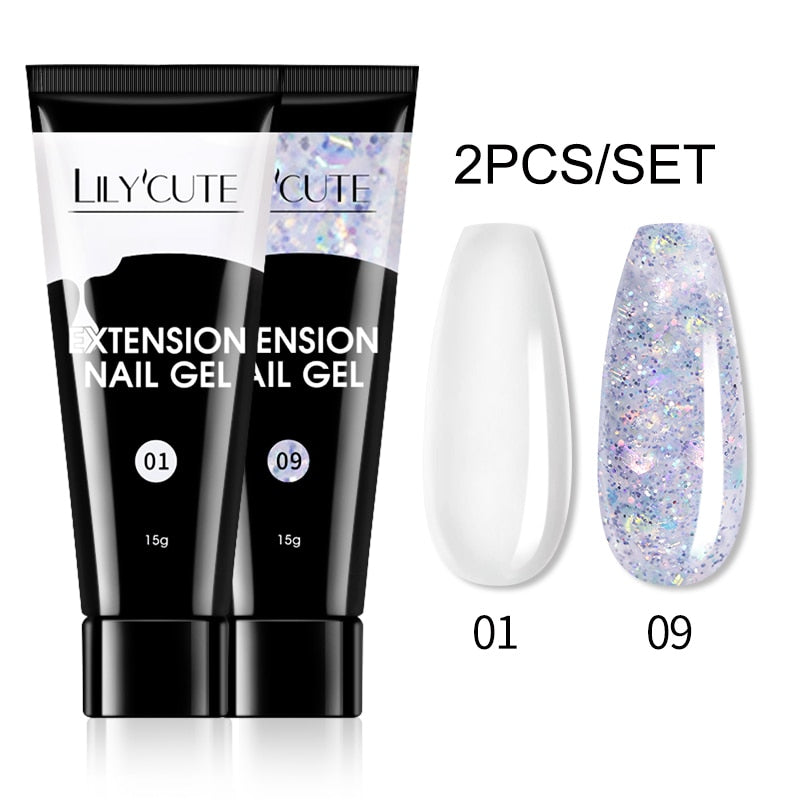 LILYCUTE Nail Extension UV Gel Set