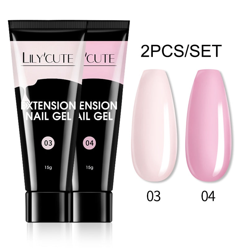 LILYCUTE Nail Extension UV Gel Set