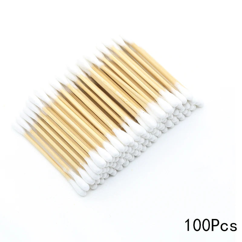 100PCS Cuticle Pusher Remover Nail Art Tools Orange Wood Sticks Rhinestones Picker bead pusher Manicure Pedicure Care supplies