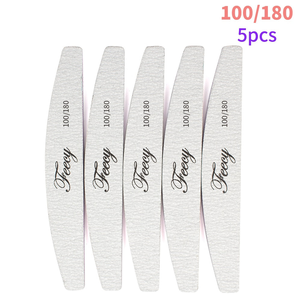 Nail File Buffer Double Side Of The Nail File Buffer 100/180 Trimmer Lime Buffer In The Nail Art Ongle Nail Art Tool