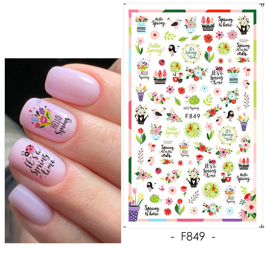 Heart Letter Nail Sticker Nail Art Decoration