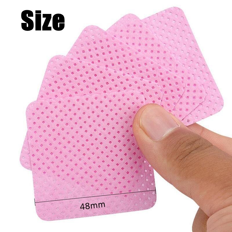 200 PCs Eyelash Gel Remover Cotton Wipes Cleaning Cotton Sheet Nail Art Cleaning Pad Nail Polish Remover