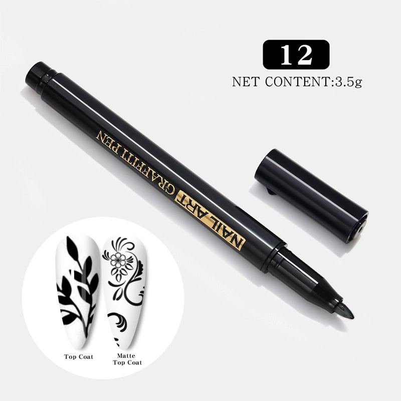 Nail Art Drawing Pencil Plastic Waterproof Painting Liner Brush