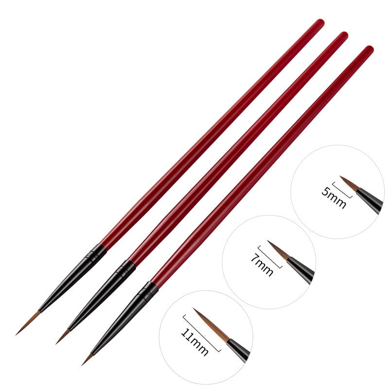 French Stripe Nail Art Liner Brush Set