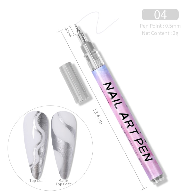 Nail Art Drawing Pencil Plastic Waterproof Painting Liner Brush