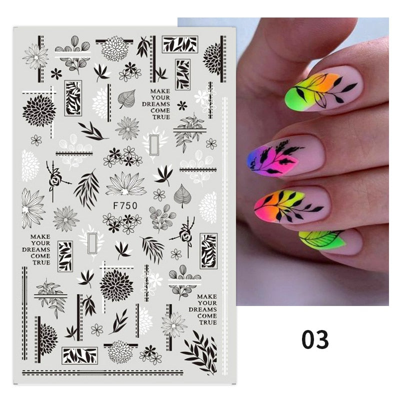 Heart Letter Nail Sticker Nail Art Decoration