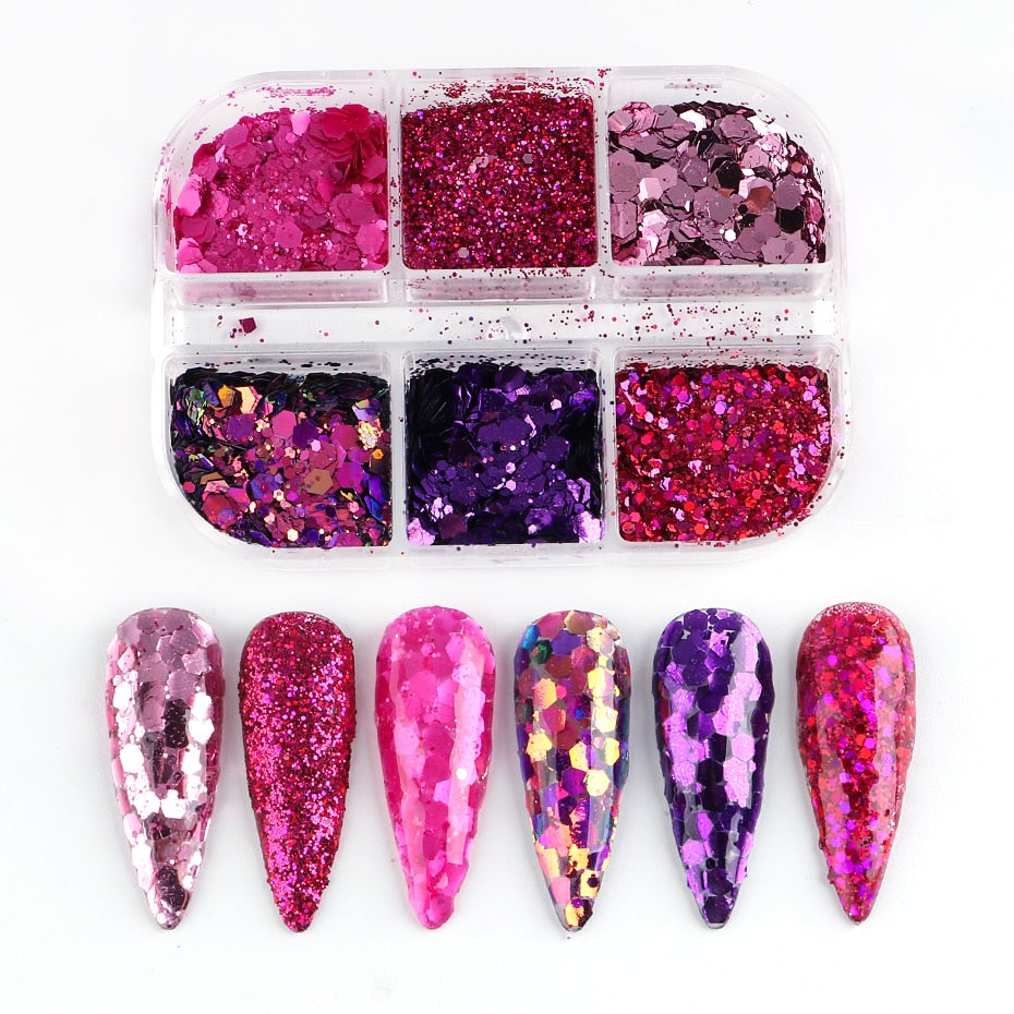 Aurora Mirror Nail Glitter Powder Rubbing Nail Art