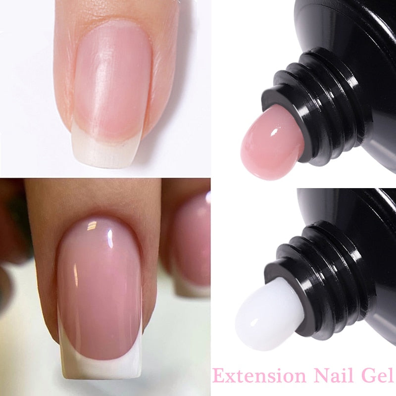 Acrylic Crystal White Clear Nude Gel Nail Polish