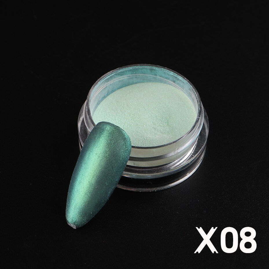 Mirror Nail Powder Pigment Pearl White Rubbing on Nail Art