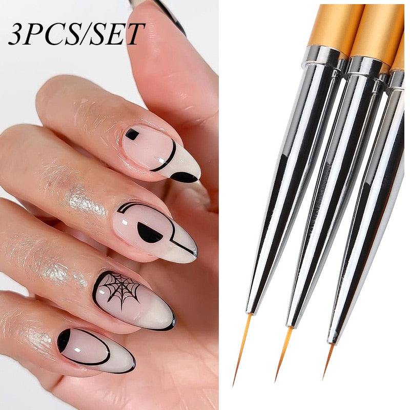 French Stripe Nail Art Liner Brush Set