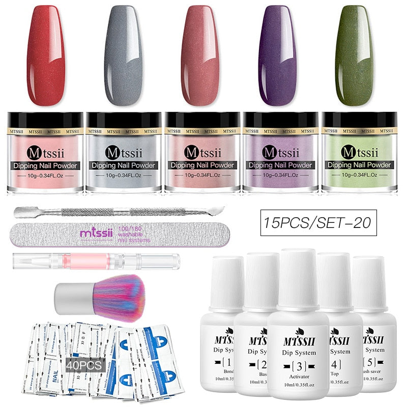 Dipping Nail Powder Set Matte Nail Glitter