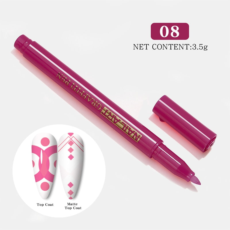 Nail Art Drawing Pencil Plastic Waterproof Painting Liner Brush