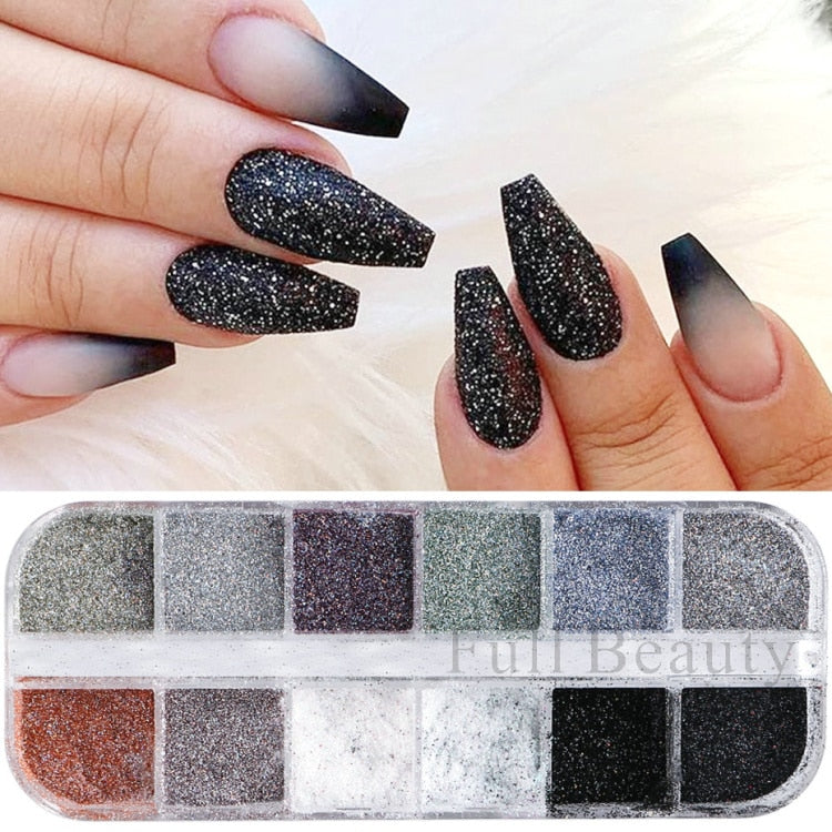 Iridescent Mixed Hexagon Nail Glitter Sequins Holo Flakes Nail Art