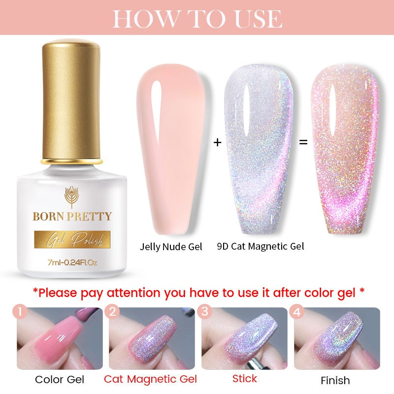 Magnetic Gel Nail Gel Pink Magnetic Gel Soak