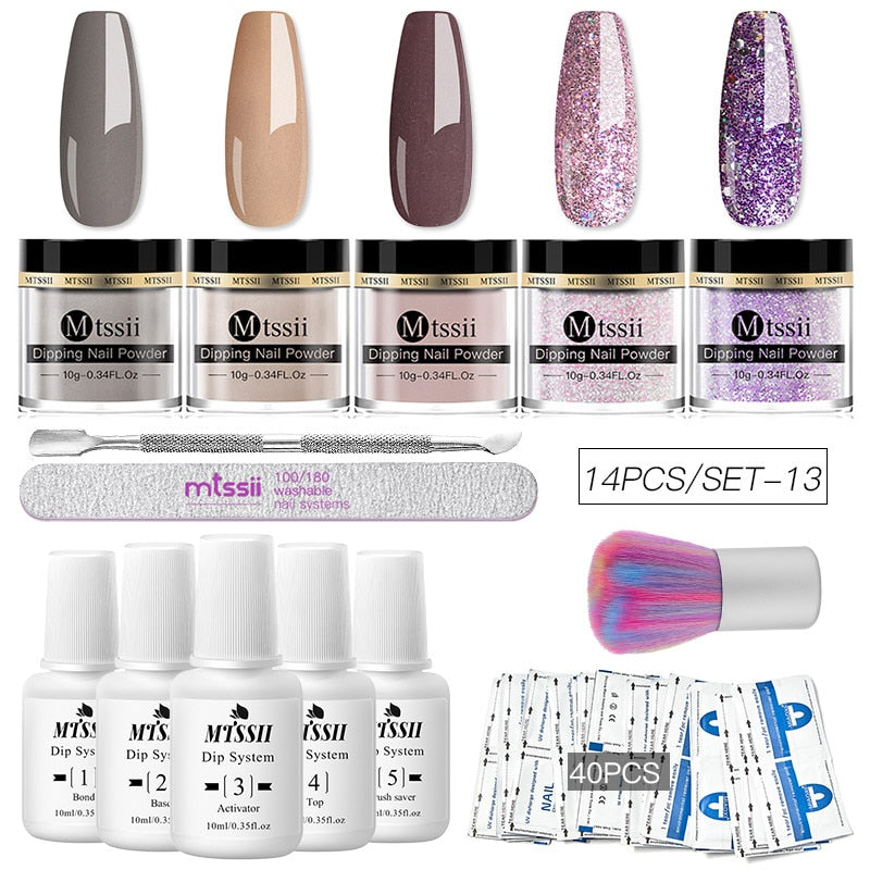 Dipping Nail Powder Set Matte Nail Glitter