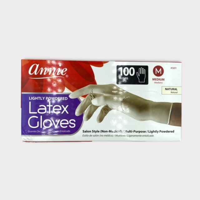 Annie Latex Gloves (Latex, Powdered Free, Medium)