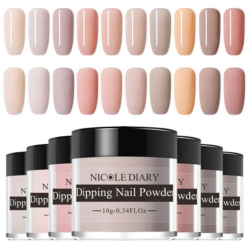 Nude Series Powder Set  French Dipping Nail Glitter