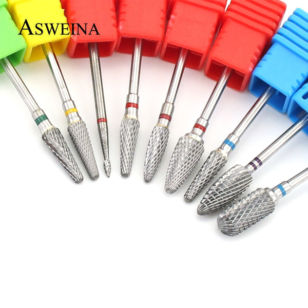 Tungsten Carbide Nail Drill Bit Milling Cutter Eletric Manicure Machine Equipment Cuticle Clean Burr Pedicure Accessories Tools