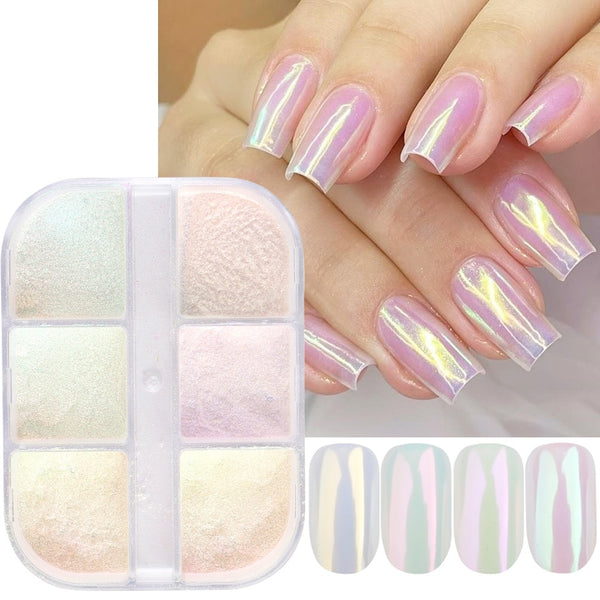 Aurora Mirror Nail Glitter Powder Rubbing Nail Art